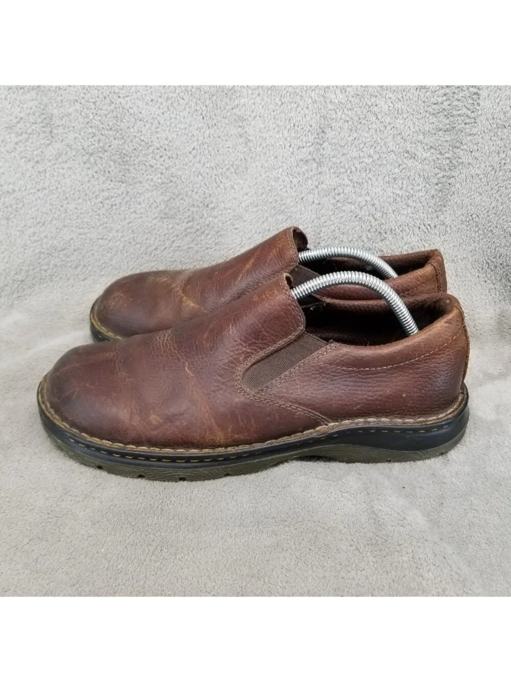 Dr Martens Shoes Mens Size 10 Bryce Brown Leather Slip On Casual *Read*